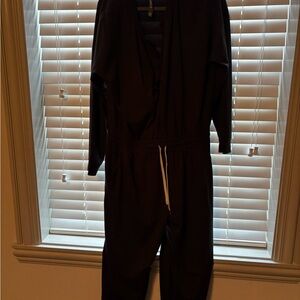 Vuori Black Button-Up Jumpsuit
